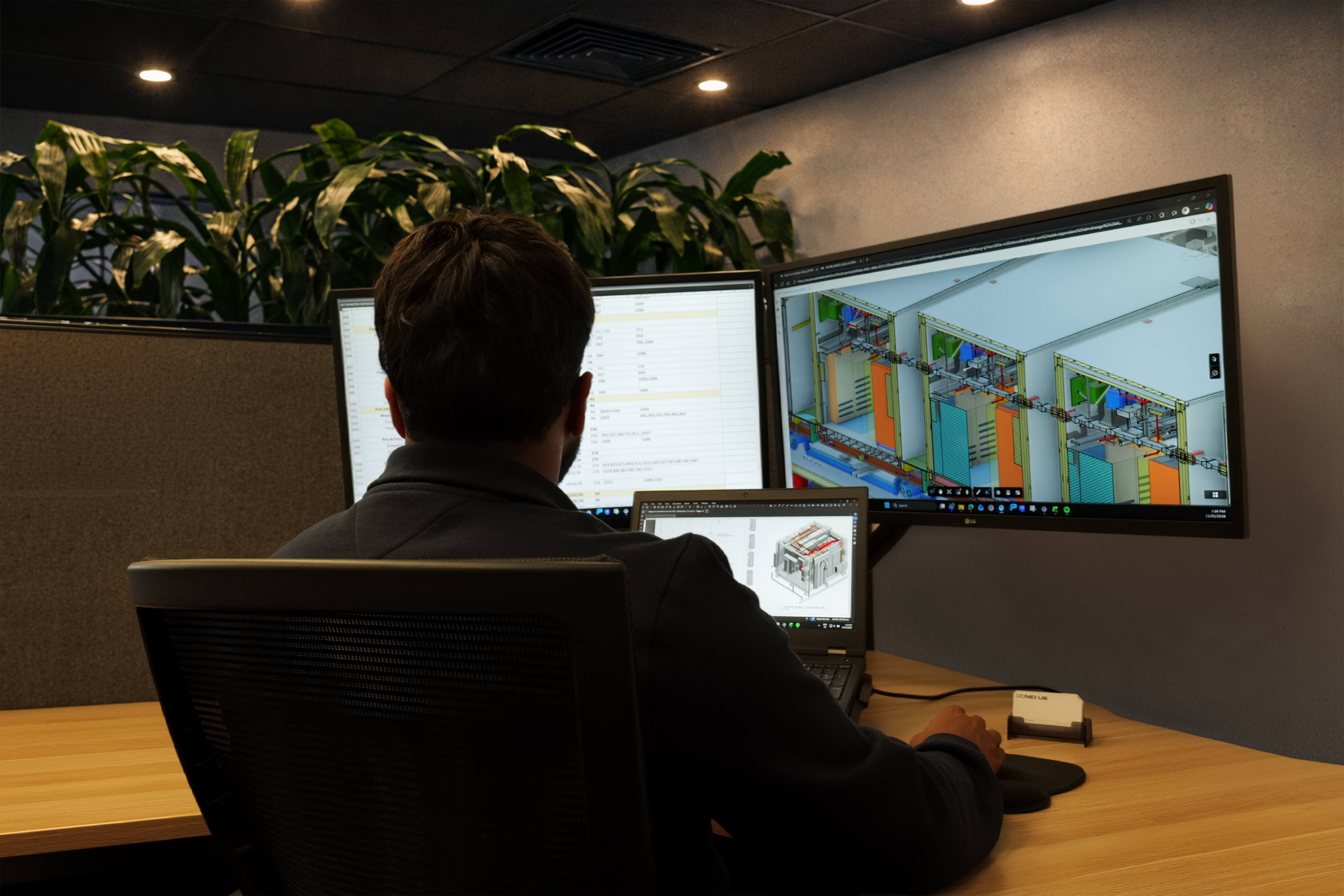 Engineer at design workstation